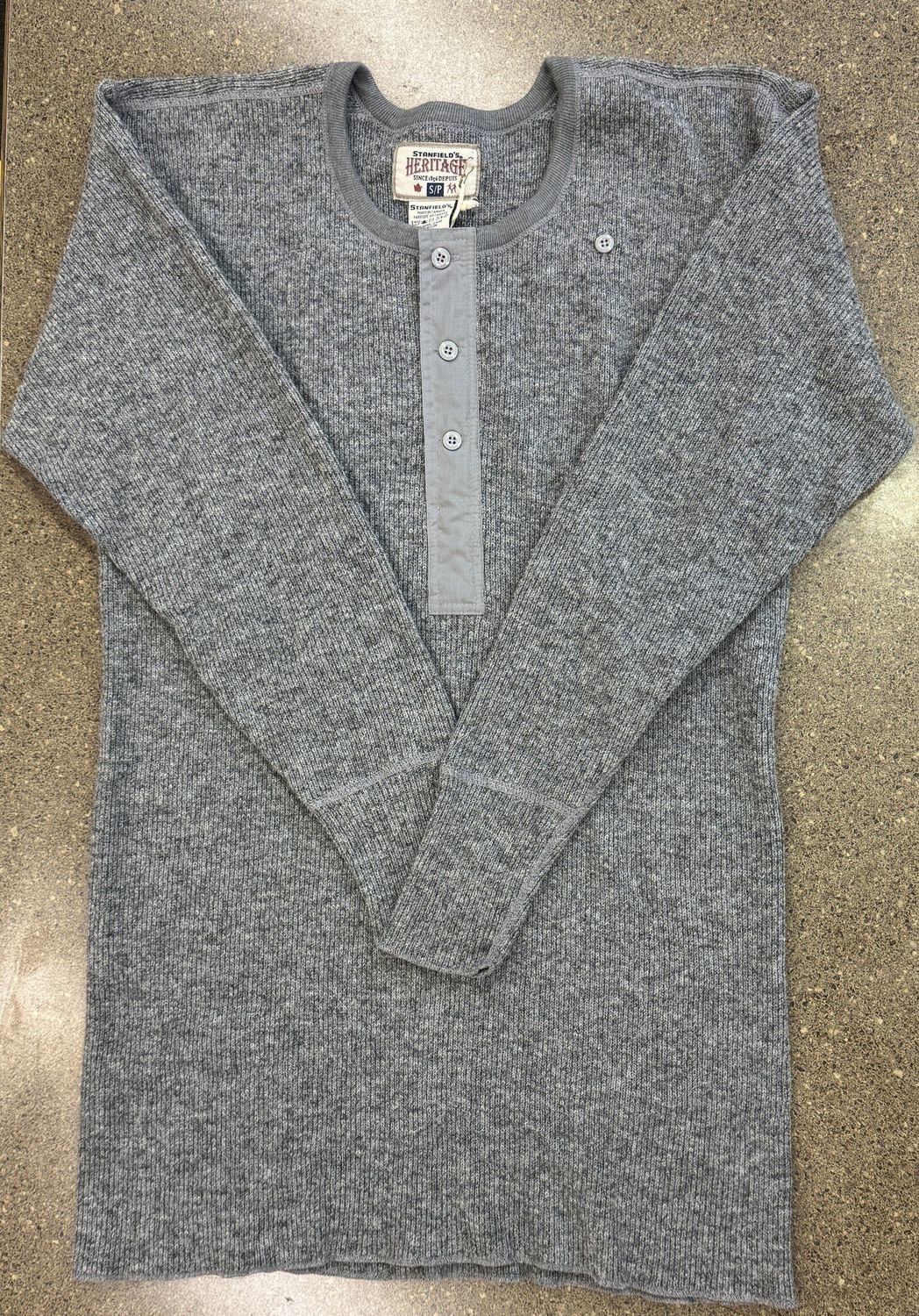 1328 Mens Stanfield, Color: Grey, Size: SMALL