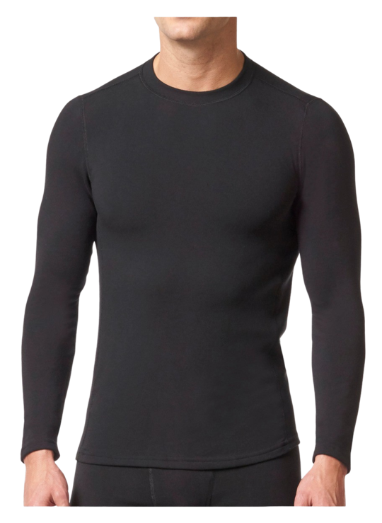 Men's 7569 Stanfield Expedition Weight Base Top, Color: Black, Size: Small