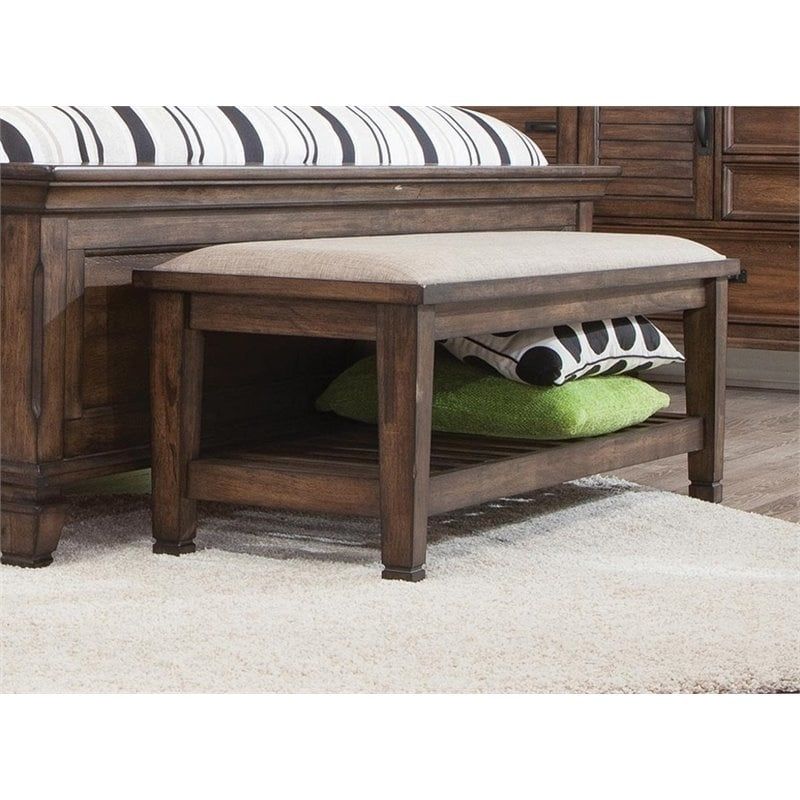 Burnished Oak Bench