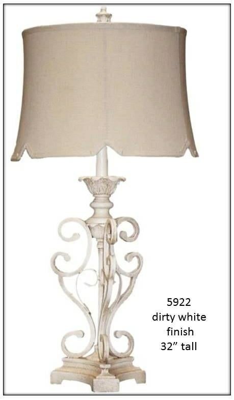 5922 Open Metal with Resin Lamp