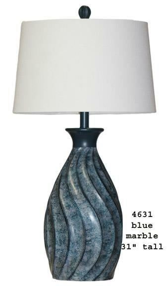 4631 Blue Marble Swirl Lamp