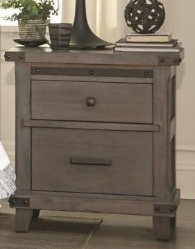 Rustic Grey Nightstand