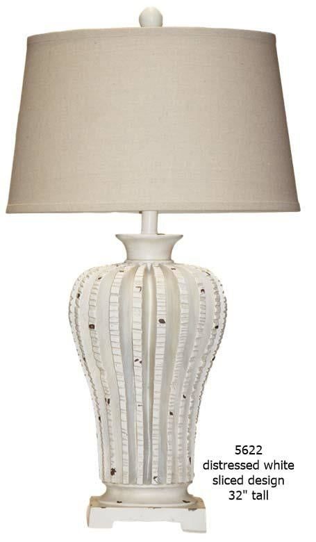 5622 White Distressed Lamp EACH
