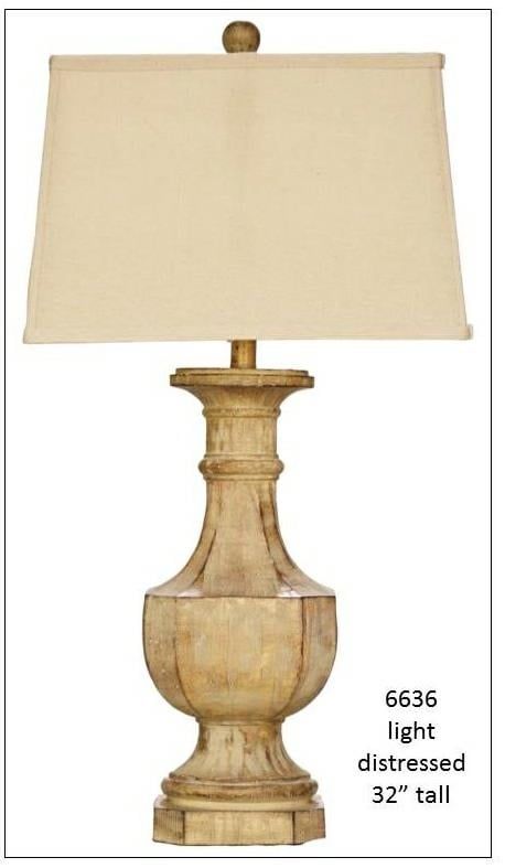 6636 Light Distressed Lamp