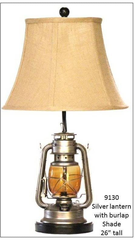 9130 Weathered Silver Lantern Lamp