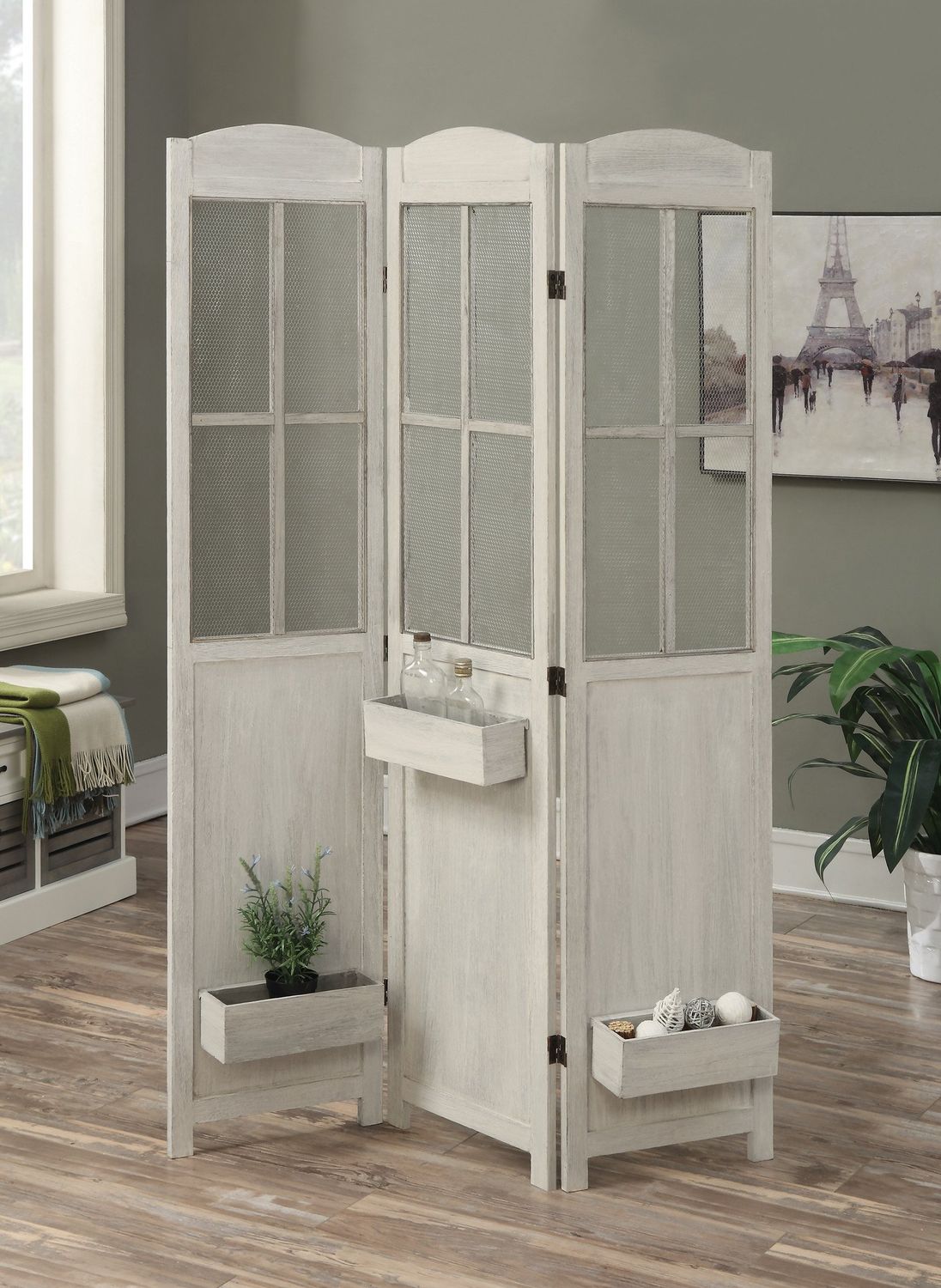 3 Panel Screen : Antique White