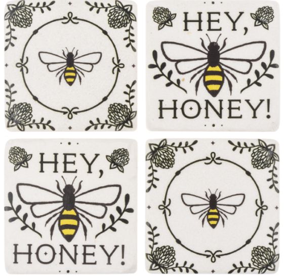 Honey Bee Coaster Set