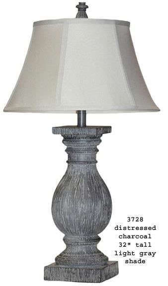 Charcoal Distressed Lamp
