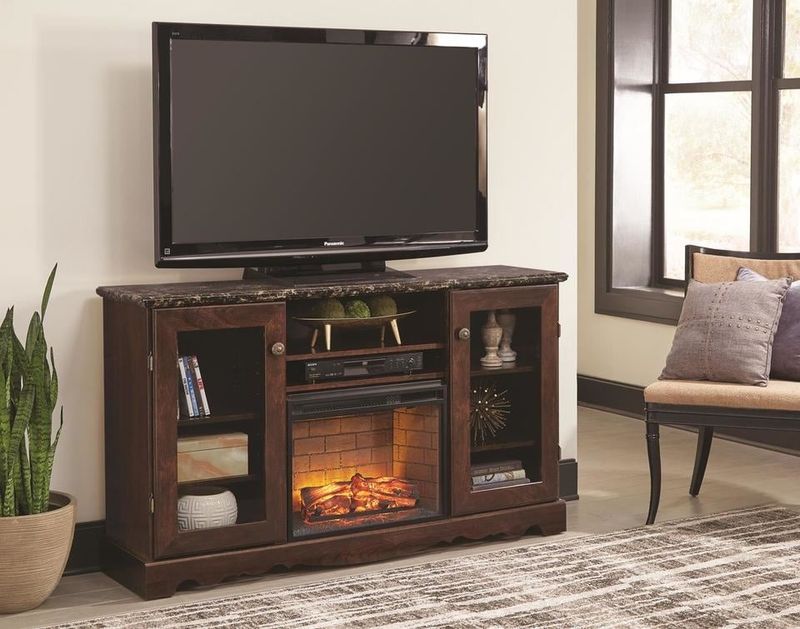 60&quot; Marble Top Entertainment Center