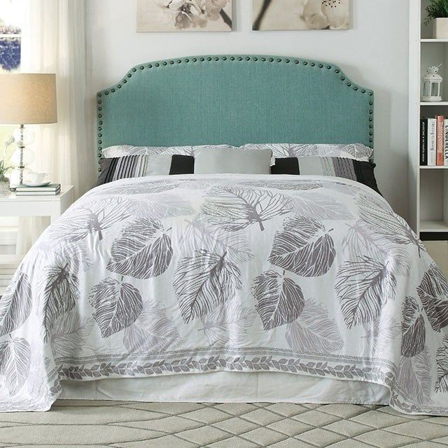 Upholstered F/Q Blue Headboard