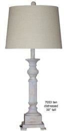 Tan Distressed Buffet Lamp