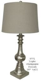 Light Champagne Lamp- 28&quot; Tall