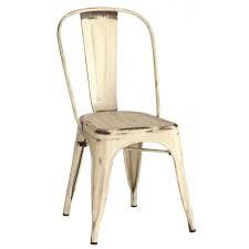 White Beige Metal Dining Chair Coaster