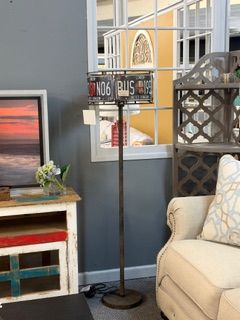 56.5 Metal License Plate Floor Lamp
