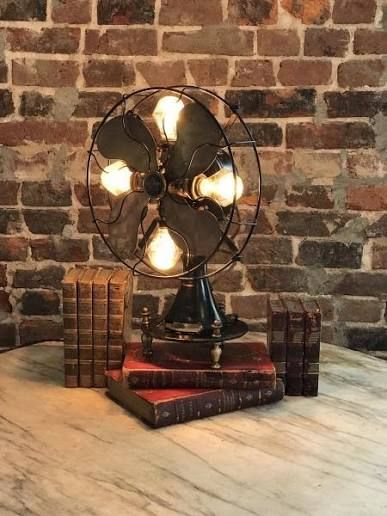24" THE FAN INDUSTRIAL TABLE LAMP