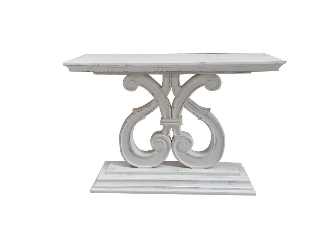 Harp Entryway Table -Split Nickel