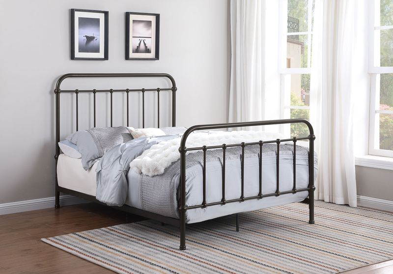 Livingston Bronzed Full Iron Bed - Coaster