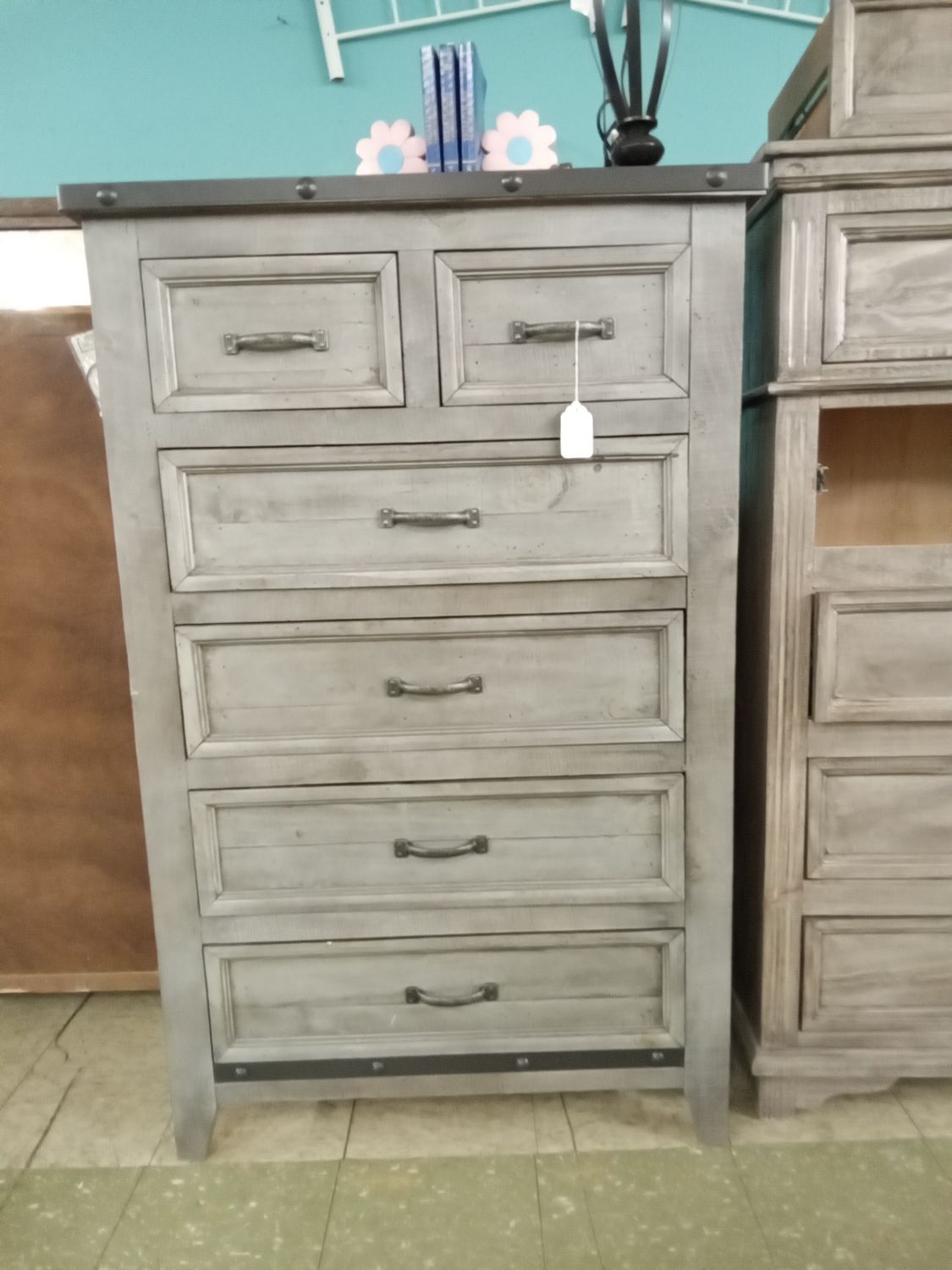 Urban Rustic Gray Chest- Horizon Home