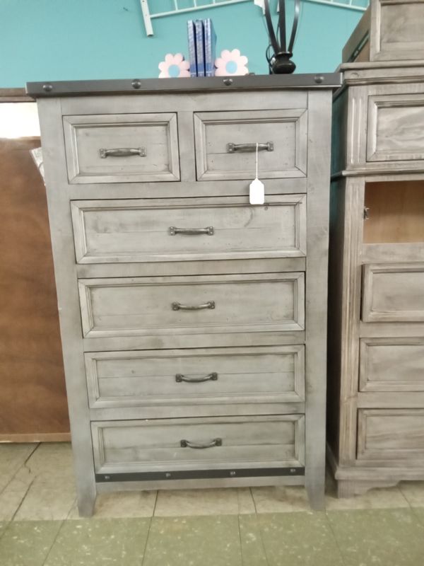 Urban Rustic Gray Chest- Horizon Home