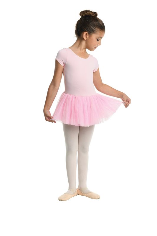 DANZNMOTION Girls Penny Cap Sleeve Dance Dress 23209C