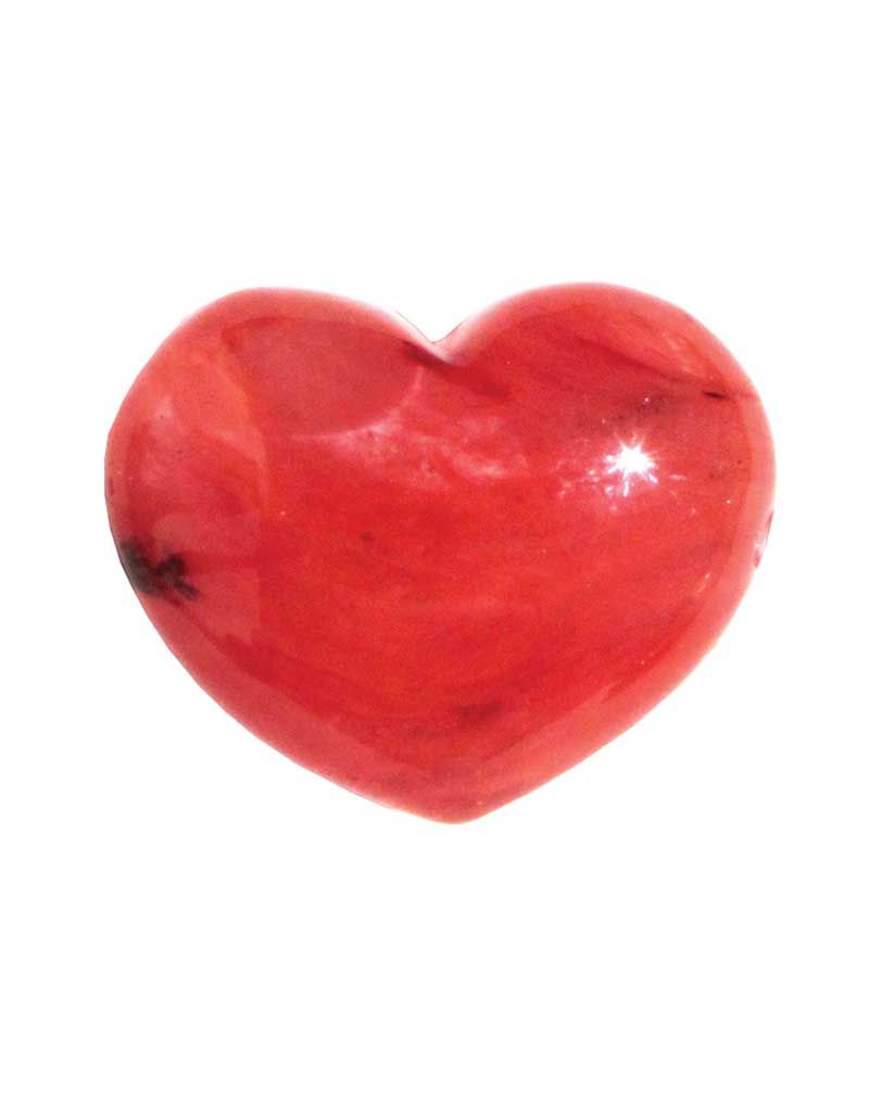 Strawberry Obsidian Puffy Heart