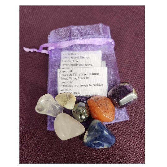 7 Chakra Stones Bag/Pouch