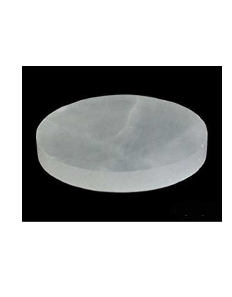 Selenite Polished Charging Disk 3"