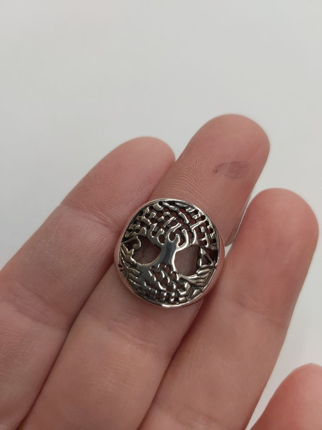 Tree Ring B - Size 7 Sterling Silver