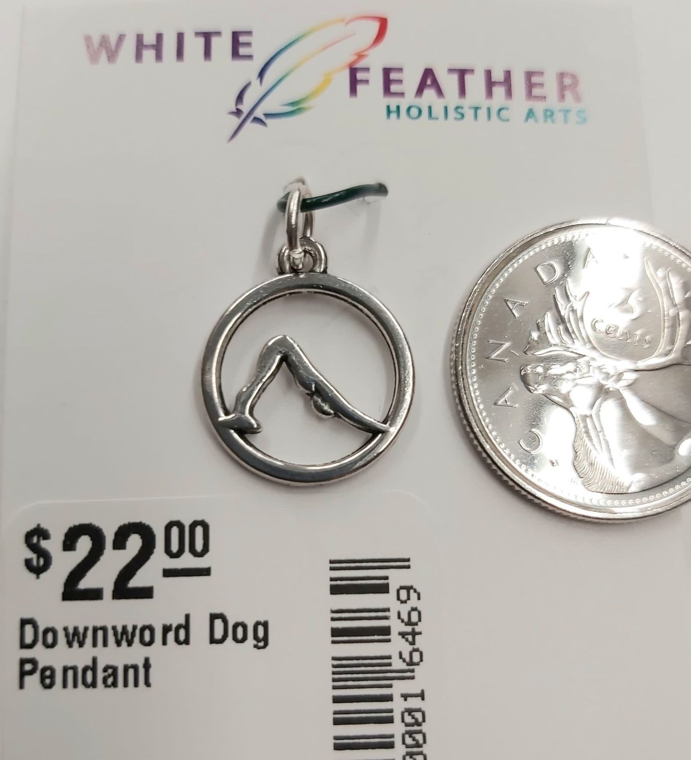 Downward Dog Pendant Sterling Silver