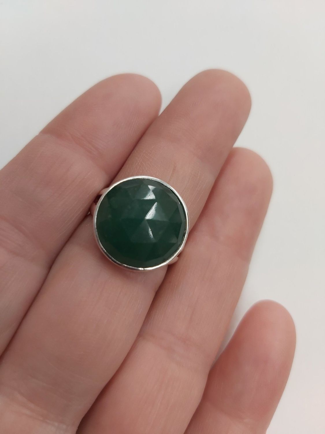Aventurine Ring - Size 7 Sterling Silver