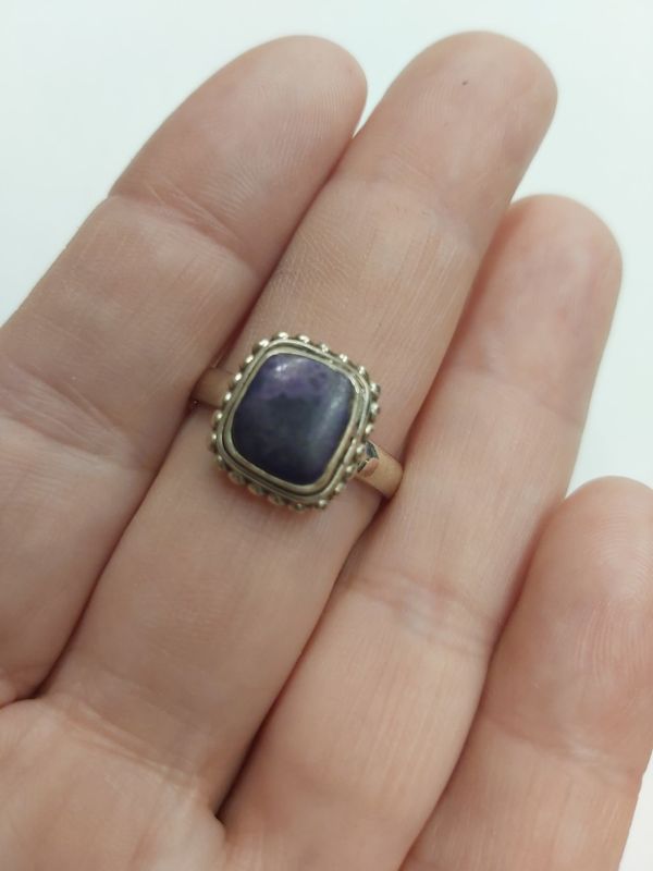 Sugilite Ring - Size 9 Sterling Silver
