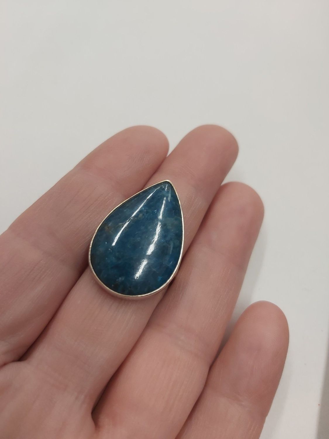 Apatite Ring - Size 8 Sterling Silver