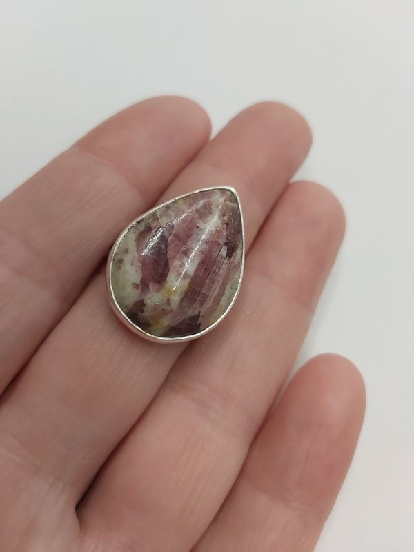 Pink Tourmaline Ring - Size 7 Sterling Silver