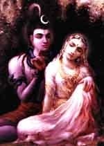 Shiva and Shakti  5x7 Laminated Card