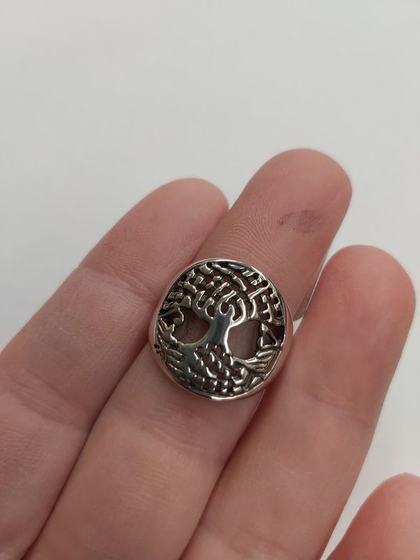 Tree Ring B - Size 6 Sterling Silver
