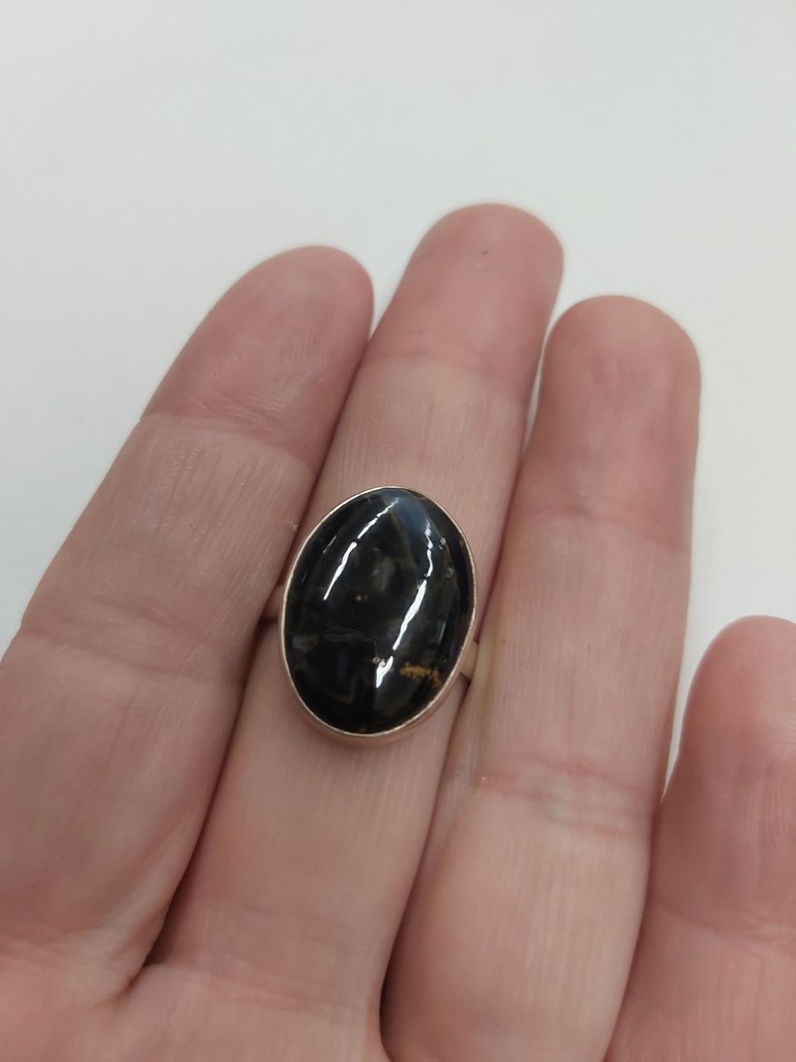 Pietersite Ring - Size 10 Sterling Silver