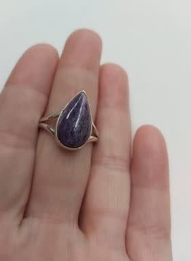 Charoite Ring B - Size 10 Sterling Silver