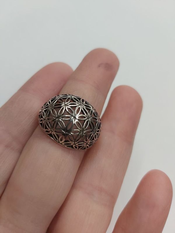 Flower of Life Ring - Size 6 Sterling Silver