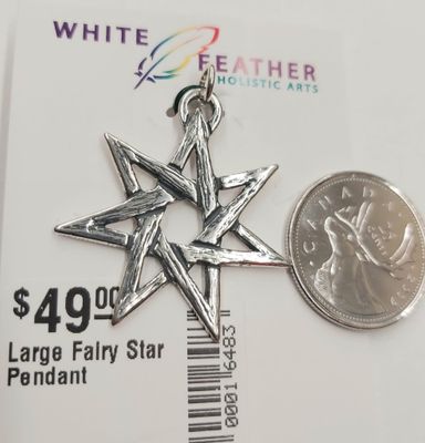 Large Fairy Star Pendant Sterling Silver