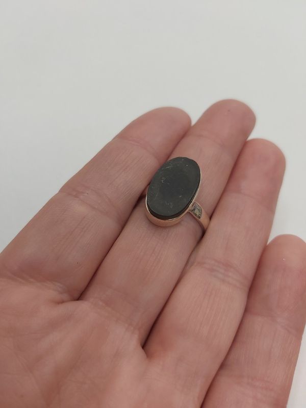 Shungite Ring - Size 9 Sterling Silver