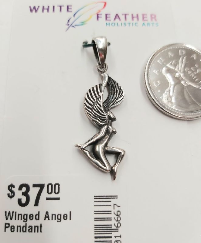 Winged Angel Pendant Sterling Silver