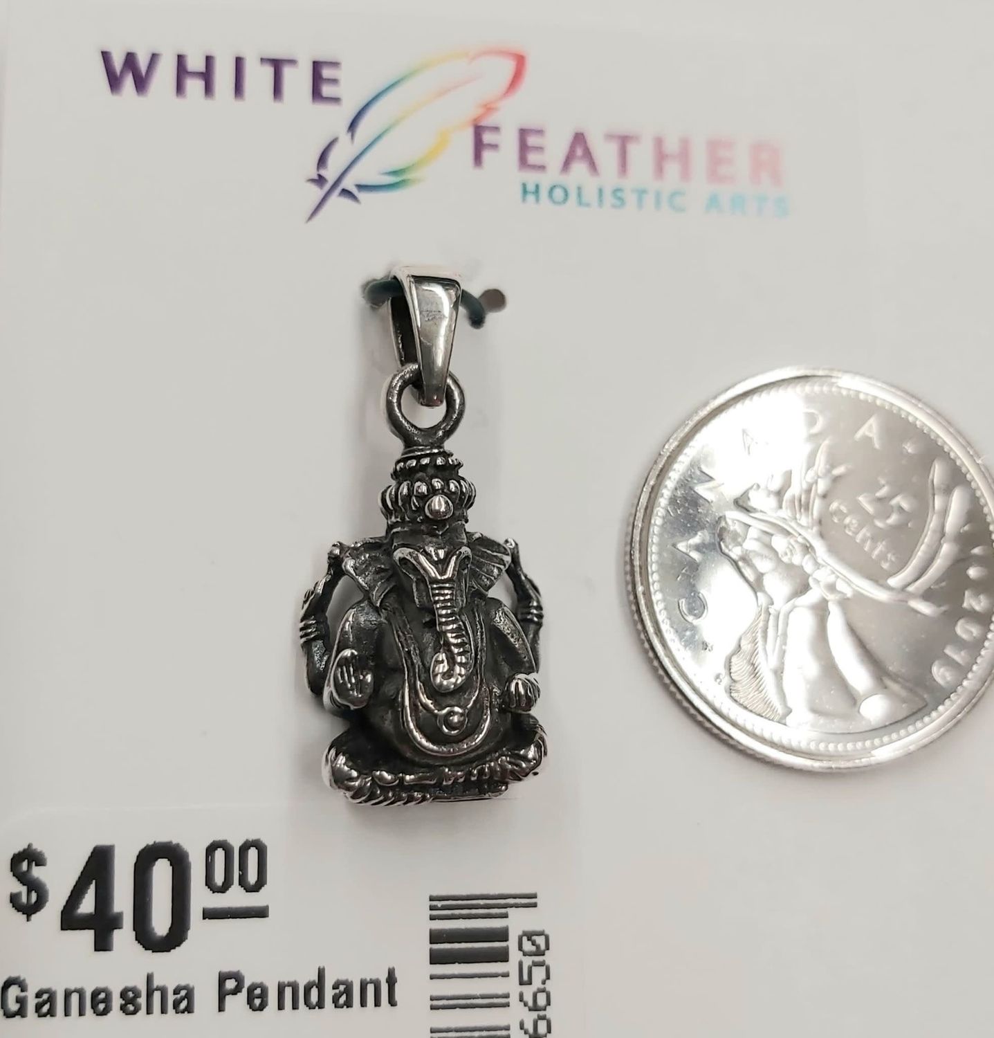 Ganesha Pendant Sterling Silver