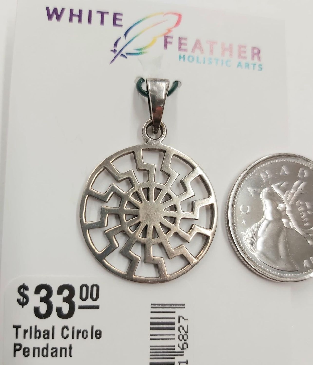 Tribal Circle Pendant Sterling Silver