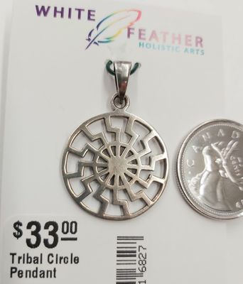 Tribal Circle Pendant Sterling Silver