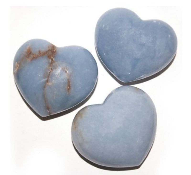Angelite Puffy Heart