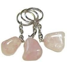 Tumbled Stone Keychains - Rose Quartz