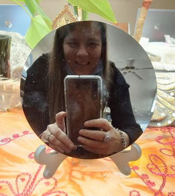 Black Obsidian Scrying Mirror 6in $111