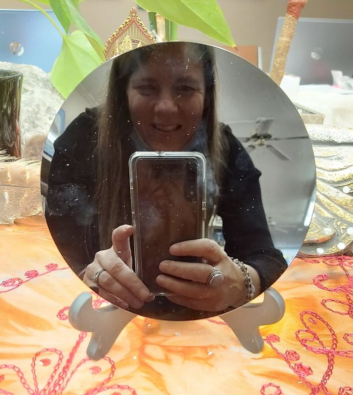 Black Obsidian Scrying Mirror 6in $111