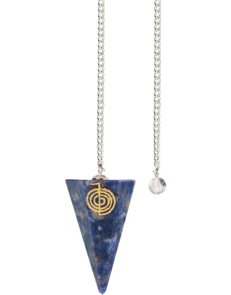 Sodalite with Reiki Symbol - Pendulum