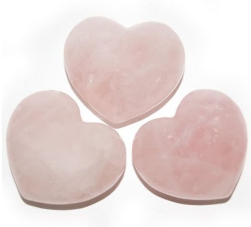 Rose Quartz Puffy Heart